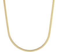 Kette ohne Anhänger S.OLIVER "2037988", gold (gelbgoldfarben), Halsketten, Damen, Edelstahl, L: 45 B: 3mm, Kette ohne Anhänger, B:3mm, Topseller (12487001-0)