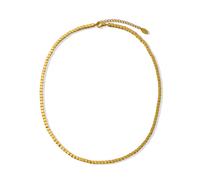 Kette ohne Anhänger "Schmuck Geschenk Edelstahl Halsschmuck Halskette Würfel", gelbgoldfarben, ANISTON JEWELRY & WATCHES, Halsketten, Damen, Edelstahl, L: 45 B: 3mm, Made in Germany, B:3mm (16700063-0