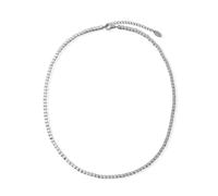 Kette ohne Anhänger "Schmuck Geschenk Edelstahl Halsschmuck Halskette Würfel", silberfarben, ANISTON JEWELRY & WATCHES, Halsketten, Damen, Edelstahl, L: 45 B: 3mm, Made in Germany, B:3mm (49530853-0) 