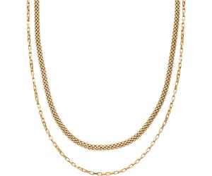 Kette ohne Anhänger SKAGEN "Schmuck Geschenk Edelstahl Halskette Merete", gold (gelbgoldfarben), Halsketten, Damen, Edelstahl, L: 51 B: 5mm, B:5mm (37336028-0) gelbgoldfarben