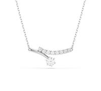 Kette ohne Anhänger SWAROVSKI "Schmuck Geschenk MATRIX Halskette", silber (metallfarben, kristallweiß), Halsketten, Damen, Metall, mit Swarovski Kristall (54035430-0) metallfarben, kristallweiß