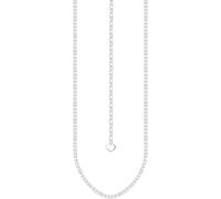 Kette ohne Anhänger THOMAS SABO "Kette in Tenniskettengliederung mit Steinen" Gr. 42, bunt (silberfarben, weiß), Halsketten, Damen, 42, Silber 925 (recycelt), mit Zirkonia (synth.) (93255919-42) silbe