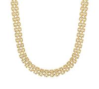 Kette ohne Anhänger TOM TAILOR, gold (gelbgoldfarben), Halsketten, Damen, Edelstahl, L: 45 B: 9mm, B:9mm (35955466-0) gelbgoldfarben