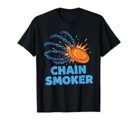 Kette Smoker Disc Golf Funny Play Design T-Shirt