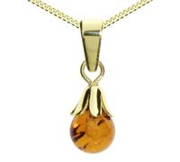 Kette mit Anhänger OSTSEE-SCHMUCK "Ostsee-Schmuck Kette mit Anhänger Glocke" Gr. 45, gold, Halsketten, Damen, 45cm, Gelbgold 333, L: 42 (62190806-45) gold
