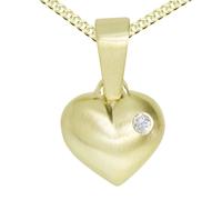 Kette und Anhänger Set OSTSEE-SCHMUCK "- Herz - Gold 333/000 -" Gr. 42, gold (gold 333, goldfarben, gelb), Schmuck_Sets, Damen, 42, Gelbgold 333 (46912938-42) gold 333, goldfarben, gelb