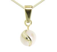Kette mit Anhänger OSTSEE-SCHMUCK "Ostsee-Schmuck Kette mit Anhänger Ina Kette mit Anhänger Ina" Gr. 45, gold, Halsketten, Damen, 45cm, Gelbgold 333, L: 42 (74544366-45) gold