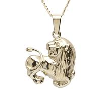 Kette und Anhänger Set OSTSEE-SCHMUCK "- Tierkreiszeichen Löwe - Gold 333/000 -" Gr. 45, gold (gold 333, goldfarben, gelb), Schmuck_Sets, Damen, 45, Gelbgold 333 (81432142-45) gold 333, goldfarben, ge