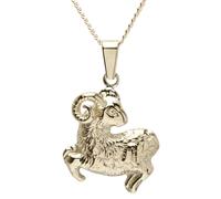 Kette mit Anhänger OSTSEE-SCHMUCK "Ostsee-Schmuck Kette mit Anhänger Tierkreiszeichen Widder" Gr. 45, gold, Halsketten, Damen, 45cm, Gelbgold 333, L: 42 (39614641-45) gold