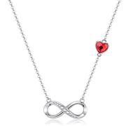 Kette Unendlichkeitszeichen, Unendlichkeit Herz Symbol Kette, Herz Unendlich Infinity Anhänger, Halskette Herz Infinity Unendlichkeit, Infinity Frauen Anhänger, für Frauen Geschenk mit Geschenkbox