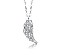 Engelsrufer Halskette Little Magic Flügel 925er-Sterlingsilber weiße Zirkonia 40+4 cm Damen