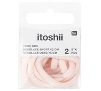 Ketten 2er Set, Itoshii Ponii, Schnürsenkel-Style, 62 cm und 78 cm (Rosa)
