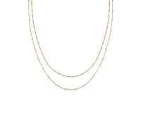 Ketten-Set ELLI "Choker Set (2tlg) Figaro Panzer Kugel 925 Silber" Gr. 36, gold, Halsketten, Damen, 36, ohne Stein, Silber 925 (Sterlingsilber), L: 36, Ketten-Set (45713726-36)