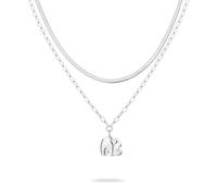 Ketten-Set TAMARIS "Schmuck Geschenk Edelstahl Halskette Little Elephant", silber (silberfarben), Halsketten, Damen, Edelstahl, L: 47 B: 3mm, B:3mm (15171933-0) silberfarben