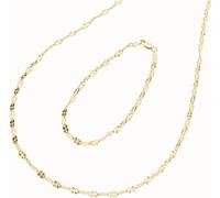 Ketten und Armband Set FIRETTI "Multipack Schmuck Geschenk Silber 925 Armkette Halskette Plättchen", gold (gelbgoldfarben), Schmuck_Sets, Damen, Silber 925 (Sterlingsilber) (88489800-0) gelbgoldfarben
