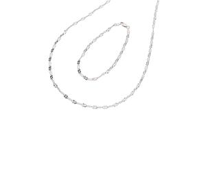 Ketten und Armband Set FIRETTI "Multipack Schmuck Geschenk Silber 925 Armkette Halskette Plättchen", silber (silberfarben), Schmuck_Sets, Damen, Silber 925 (Sterlingsilber) (19635967-0) silberfarben