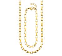 Ketten und Armband Set "Schmuck Geschenk Edelstahlset Halskette und Armband", gelbgoldfarben, ANISTON JEWELRY & WATCHES, Schmuck_Sets, Damen, Edelstahl (77411757-0) gelbgoldfarben