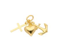 Kettenanhänger ADELIA´S "585 Gold Anhänger Glaube-Liebe-Hoffnung", gold, Schmuckanhänger, Damen, Gold, Kettenanhänger, Goldschmuck für Damen (55380250-0) gold