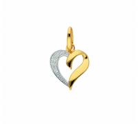 Kettenanhänger ADELIA´S "585 Gold Anhänger Herz", gold, Schmuckanhänger, Damen, Gold, Kettenanhänger, mit Zirkonia Goldschmuck für Damen (52047151-0) gold