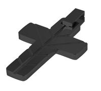 Kettenanhänger ADELIA´S "Anhänger - Kreuz Kreuzanhänger aus Edelstahl", schwarz, Schmuckanhänger, Damen, Edelstahl, Kettenanhänger, Ideal als Geschenk - dezent und elegant (47622253-0) schwarz