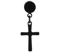 Kettenanhänger ADELIA´S "Anhänger - Kreuz Kreuzanhänger aus Edelstahl", schwarz, Schmuckanhänger, Damen, Edelstahl, Kettenanhänger, Ideal zum Verschenken - schlicht und stilvoll (86001614-0) schwarz