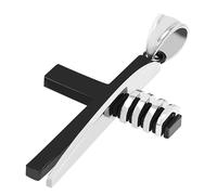 Kettenanhänger ADELIA´S "Anhänger - Kreuz Kreuzanhänger aus Edelstahl", schwarz, Schmuckanhänger, Herren, Edelstahl, Kettenanhänger, Schöne Geschenkidee zum Weihnachten (92332704-0) schwarz