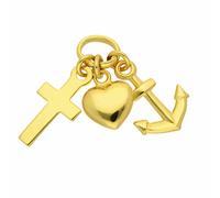 Kettenanhänger ADELIA´S "Damen 333 Gold Anhänger Glaube-Liebe-Hoffnung", gold, Schmuckanhänger, Damen, Gelbgold 333 Gold, Gelbgold 333, Gold, Kettenanhänger, Goldschmuck für Damen (60583621-0) gold