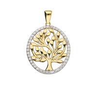 Kettenanhänger ADELIA´S "Damen 333 Gold Anhänger Lebensbaum mit Zirkonia", gold, Schmuckanhänger, Damen, Gold, Kettenanhänger, mit Zirkonia für Damen (47429560-0) gold