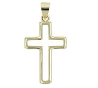 Kettenanhänger ADELIA´S "Damen Anhänger Kreuz aus 925 Silber", gold, Schmuckanhänger, Damen, Silber 925 (Sterlingsilber), Kettenanhänger (11050756-0) gold