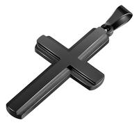 Kettenanhänger ADELIA´S "Damen Anhänger - Kreuz Kreuzanhänger aus Edelstahl", schwarz, Schmuckanhänger, Damen, Edelstahl, Kettenanhänger, Zum Verschenken - ideal zum einen besonderen Tag (92431949-0)