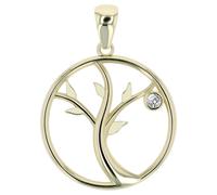 Kettenanhänger ADELIA´S "Damen Anhänger - Lebensbaumanhänger aus 333 Gold mit Zirkonia", gold, Schmuckanhänger, Damen, Gelbgold 333, Kettenanhänger, Eine schöne Geschenkidee für jeden Anlass (89193648