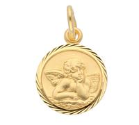 Kettenanhänger ADELIA´S "Damen Gold Schmuck 585 Gold Anhänger Amor Ø 12 mm", gold, Schmuckanhänger, Damen, Gold, Kettenanhänger, Goldschmuck für Damen (95478642-0) gold