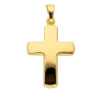 Kettenanhänger ADELIA´S "Damen Gold Schmuck 585 Gold Kreuz Anhänger", gold, Schmuckanhänger, Damen, Gold, Kettenanhänger, Goldschmuck für Damen & Herren (93578816-0) gold