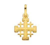 Kettenanhänger ADELIA´S "Damen Gold Schmuck 585 Gold Kreuz Anhänger Jerusalem", gold, Schmuckanhänger, Damen, Gold, Kettenanhänger, Goldschmuck für Damen & Herren (60708845-0) gold