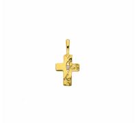 Kettenanhänger ADELIA´S "Damen Gold Schmuck 585 Gold Kreuz Anhänger mit Zirkonia", gold, Schmuckanhänger, Damen, mit Zirkonia, Gold, Kettenanhänger, mit Zirkonia Goldschmuck für Damen & Herren (325285