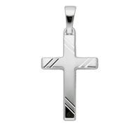 Kettenanhänger ADELIA´S "Damen Gold Schmuck 585 Weißgold Kreuz Anhänger", silber, Schmuckanhänger, Damen, Gold, Kettenanhänger, Goldschmuck für Damen & Herren (30174004-0) silber