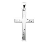 Kettenanhänger ADELIA´S "Damen Gold Schmuck 585 Weißgold Kreuz Anhänger", silber, Schmuckanhänger, Damen, Gold, Kettenanhänger, Goldschmuck für Damen & Herren (57005862-0) silber