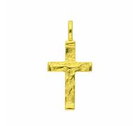 Kettenanhänger ADELIA´S "Damen & Herren 585 Gold Kreuz Anhänger", gold, Schmuckanhänger, Damen, Gelbgold 585 Gold, Gelbgold 585, Gold, Kettenanhänger, Goldschmuck für Damen & Herren (70988635-0) gold