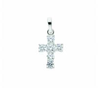 Kettenanhänger ADELIA´S "Damen & Herren 925 Silber Kreuz Anhänger mit Zirkonia", silber, Schmuckanhänger, Damen, Damen,mit Zirkonia, Silber 925 (Sterlingsilber), Kettenanhänger, mit Zirkonia Silbersch