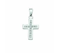 Kettenanhänger ADELIA´S "Damen & Herren 925 Silber Kreuz Anhänger mit Zirkonia", silber, Schmuckanhänger, Damen, Damen,mit Zirkonia, Silber 925 (Sterlingsilber), Kettenanhänger, mit Zirkonia Silbersch