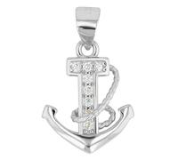 Kettenanhänger ADELIA´S "moderner Anker Anhänger aus 925 Sterling Silber", silber, Schmuckanhänger, Damen, Silber 925 (Sterlingsilber), Kettenanhänger (31181264-0) silber
