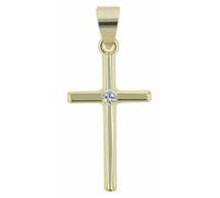 Kettenanhänger ADELIA´S "moderner Kreuz Anhänger aus 925 Sterling Silber", gold, Schmuckanhänger, Damen, Silber 925 (Sterlingsilber), Kettenanhänger (85561546-0) gold