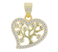 Kettenanhänger ADELIA´S "modischer Herz Anhänger aus 925 Sterling Silber", gold, Schmuckanhänger, Damen, Silber 925 (Sterlingsilber), Kettenanhänger (15536614-0) gold