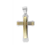 Kettenanhänger ADELIA´S "Neuheit 2025 - hochwertiger Kreuz Anhänger aus Edelstahl", schwarz, Schmuckanhänger, Damen, Edelstahl, Kettenanhänger (96589444-0) schwarz