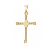 Kettenanhänger ADELIA´S "Neuheit 2025 - zeitloser Kreuz Anhänger aus Edelstahl", gold, Schmuckanhänger, Damen, Edelstahl, Kettenanhänger (30731325-0) gold