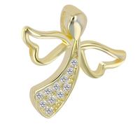 Kettenanhänger ADELIA´S "stylischer Engel Anhänger aus 925 Sterling Silber", gold, Schmuckanhänger, Damen, Silber 925 (Sterlingsilber), Kettenanhänger (90323430-0) gold