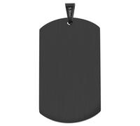 Kettenanhänger ADELIA´S "Unisex Anhänger - Gravuranhänger aus Edelstahl", schwarz, Schmuckanhänger, Damen, Edelstahl, Kettenanhänger, Ein Geschenk, das Freude macht (26058143-0) schwarz