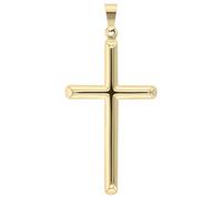 Kettenanhänger ADELIA´S "Unisex Anhänger - Kreuz Kreuzanhänger aus Edelstahl", schwarz, Schmuckanhänger, Damen, Edelstahl, Kettenanhänger, Zum Verschenken - ideal zum Geburtstag (58058962-0) schwarz
