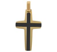 Kettenanhänger ADELIA´S "Unisex Anhänger - Kreuz Kreuzanhänger aus Edelstahl", schwarz, Schmuckanhänger, Damen, Edelstahl, Kettenanhänger, Zum Verschenken an Menschen, die Ihnen am Herzen liegen (6973
