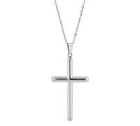 Kettenanhänger ADELIA´S "Unisex Anhänger - Kreuz Kreuzanhänger aus Edelstahl", schwarz, Schmuckanhänger, Damen, Edelstahl, Kettenanhänger, Perfekt zum Verschenken an besondere Menschen (24287149-0) sc